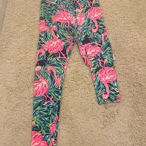 Girls Lilly Pulitzer leggings flamingos🌸